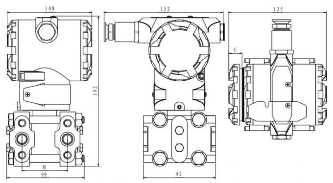 ht3351 HIGH PRECISION LED DIGITAL PRESSURE SENDER Differentiële drukzender 2