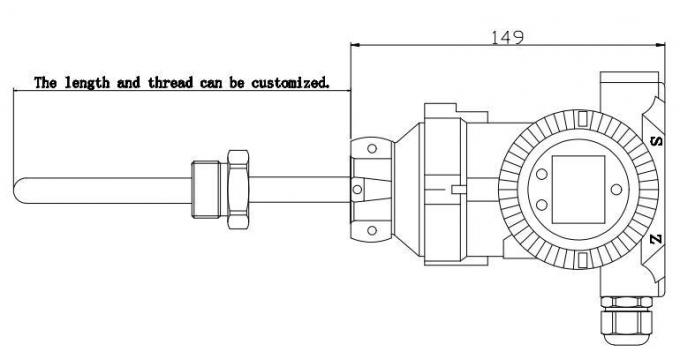 LCD Display Temperature Sensor Transmitter for Air and Liquid Test